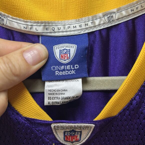 Minnesota Vikings Brett Favre #4 Jersey Reebok Youth XL NFL Team Apparel - Picture 2 of 8